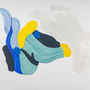 stefan postol, the blue series, acrylic paint on canvas